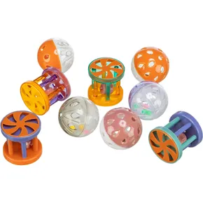 Kunststoffkugel/Käfig mit Glocke 4,5 cm/4 cm (Box mit 60 Stück)